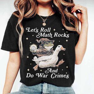 Let’s Roll Math Rocks T-Shirt, Funny Frog Wizard RPG Tee